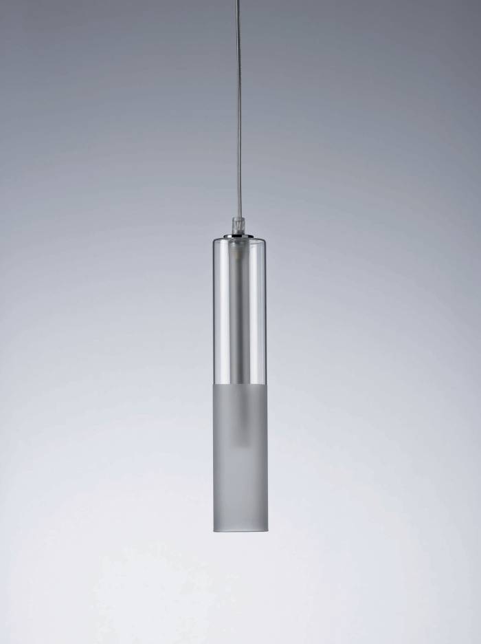 Suspension LED verre Transparent/sablé ZEN SSA 002