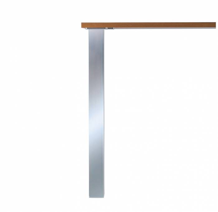 Lot de 10 pieds de table carrés en acier aspect inox H 700 mm - 60 x 60 mm ZDN1PRC67 057