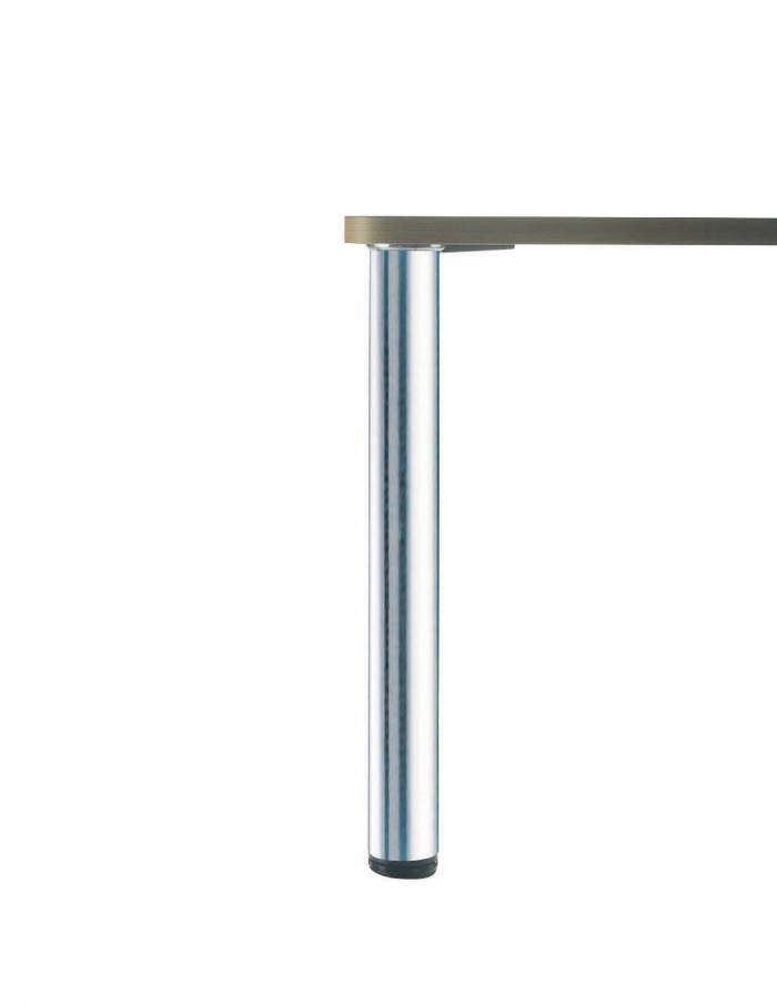 Lot de 8 pieds de table ronds en acier aspect inox H 700 mm - Ø80 mm ZDN8PR807 057