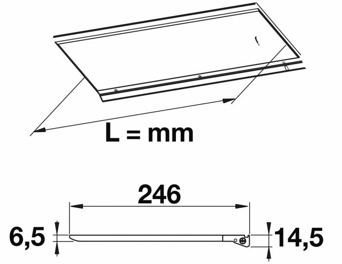 Panneau lumineux LED 450 mm à poser coloris Aluminium ZEN RL34 005