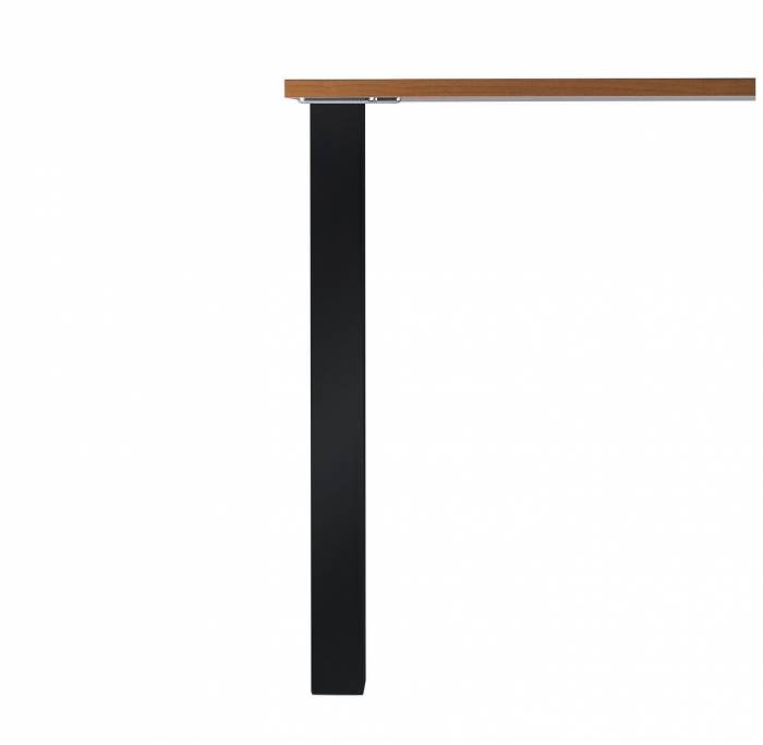 Pied de table carré en acier noir mat H 870 mm - 80 x 80 mm ZDN PRC887079