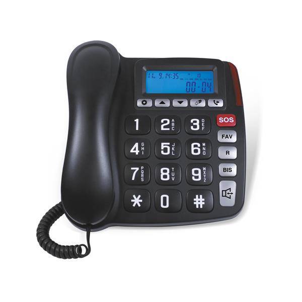 Téléphone résidentiel sans répondeur SCHNEIDER - GMSC525FBLK
