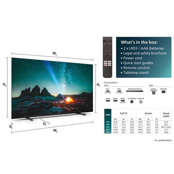 TV LED UHD 4K - 50PUS7609
