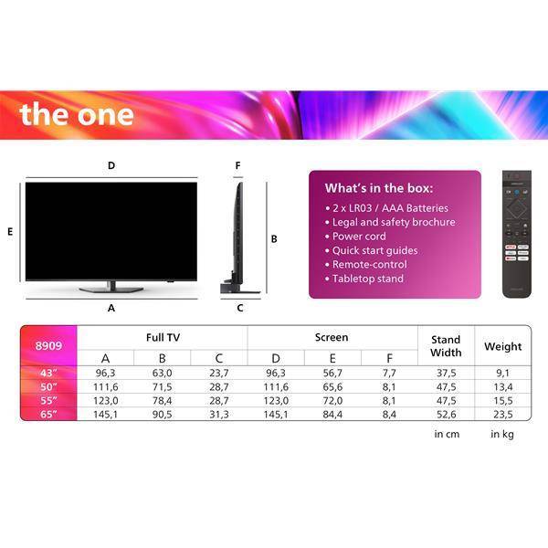 TV LED UHD 4K - 50PUS8909