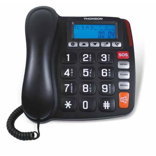 Téléphonie fixe Téléphone résidentiel sans répondeur THOMSON - TH525FBLK