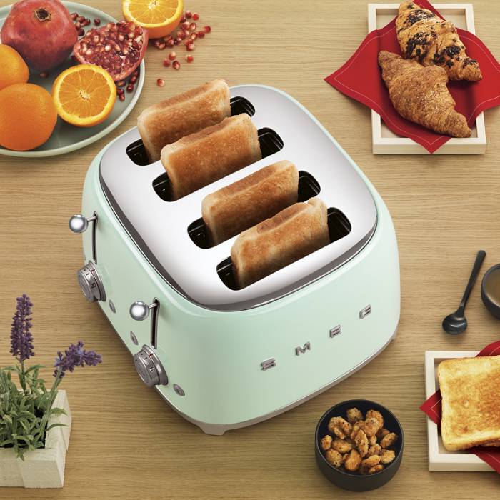 Grille-pain Toaster 4 tranches SMEG - TSF03PGEU