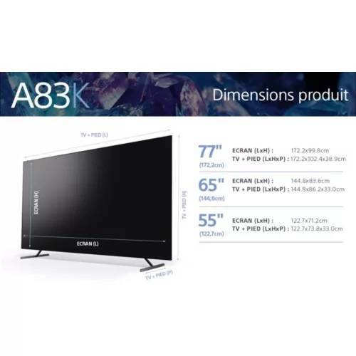 Téléviseur écran 4K OLED SONY - XR65A83K